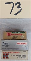 3x-7mm Mauser 20 round boxes