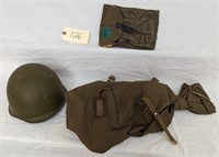 Russian Helmet and Magazine Pouch with pack