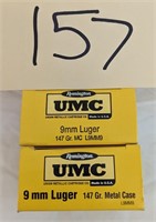 2x-Remington UMC 147 Grain Subsonic 9mm