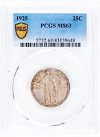 Coin 1925 Standing Liberty Quarter PCGS MS63