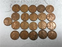 21 wheat cents, all 1930’s