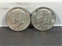 Two 1965 Kennedy half dollars