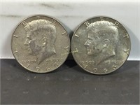 Two 1966 Kennedy half dollars
