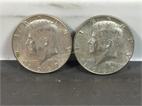 Two 1967 Kennedy half dollars