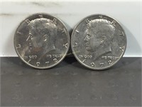 Two 1972 Kennedy half dollars