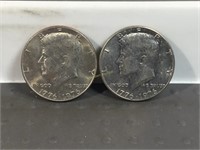 Two 1976 Kennedy half dollars