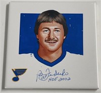 Autographed Bernie Federko St Louis Blues Tile