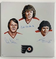 12" Autographed Philly Flyers Tile Barber Leach
