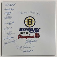 12" Autographed Bruins Stanley Cup '69-'70 Champs