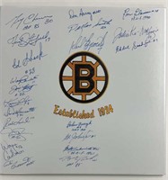 12" Autographed Boston Bruins Tile Handpainted