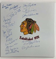 12" Autographed Chicago Blackhawks Hockey Tile