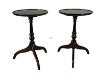 PAIR 14" ROUND SIDE TABLES
