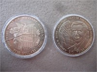 $5 West Point & $10 George W. Bush Coins