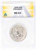 Coin 1936 Arkansas Comm. ANACS MS62