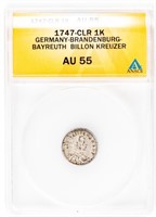Coin 1747-CLR 1K Germany-Brandenburg ANACS AU55