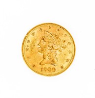 Coin 1900  $10 Coronet Gold Extra Fine