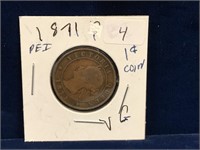 1871 PEI One Cent