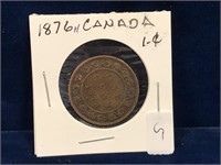 1876H Canadian Large Penny