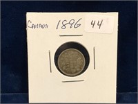 1896 Canadian Silver Five Cent Piece