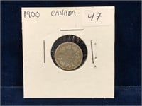 1900 Canadian Silver Five Cent Piece