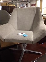 Keilhauer Grey Upholstered Swivel Chair Heavy