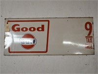 "Good Gulf" Double-Sided Metal Price Sign