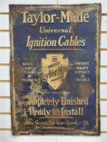 "Taylor-Made" Single-Sided Embossed Tin Sign