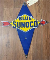 "Blue Sunoco" Single-Sided Porcelain Sign