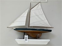 Model Sailboat, approx. 34"x42", with stand