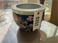 Decorative Painted Pot, approx. 10" round x 7" tal