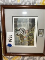 Framed and Matted Duck Stamp Print, by Robert Bate