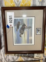 Framed and Matted Duck Stamp Print, by Steve Dilla