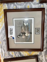 Frame and Matted Duck , 1986 North Carolina, by Th
