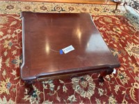 Square Wooden Coffee Table, with Ball and Claw Fee
