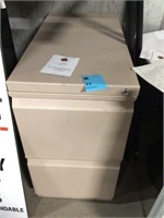Beige Steel file cabinet 2 drawers 15"Wx29"Dx26"H