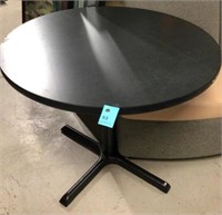 36" used Black Round Table with Black Legs