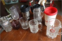 travel cups, mugs, glasses