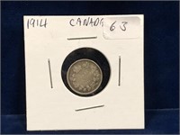 1914 Canadian Silver Five Cent Piece