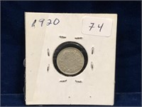1920 Canadian Silver Five Cent Piece