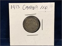 1913 Canadian Silver Ten Cent Piece