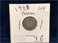 1928 Canadian Silver Ten Cent Piece