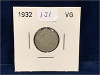 1932 Canadian Silver Ten Cent Piece