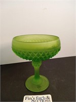 MID- CENTURY ART DECO GREEN GLASS DISH