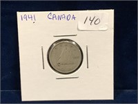 1941 Canadian Silver Ten Cent Piece