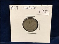 1947  Canadian Silver Ten Cent Piece