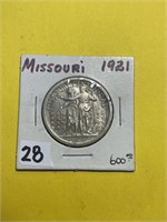 Super Rare 1921 MISSOURI US Silver Half Dollar