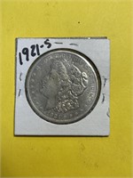 1921-S Morgan Silver Dollar VF-XF Grade