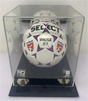 Woman’s United Soccer Association Ball in Case