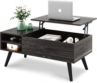 WLIVE Wood Lift Top Coffee Table with Hidden Comp