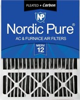 Nordic Pure 20x25x5 MERV 12 Pleated Plus Carbon H